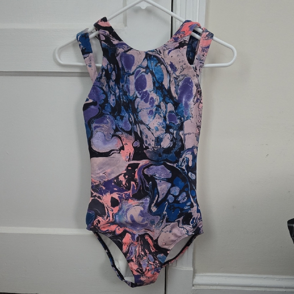 Unique Jo & Jax Marbled Print Leotard Size S